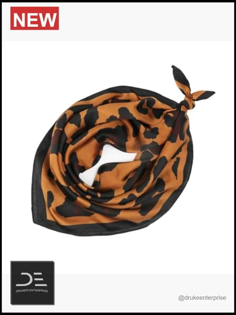 Square Satin Silk Feeling Scarf for Women - Hair Neck Handbag Accessory